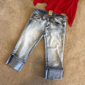 Bubblegum USA Split Cropped Jeans. Size 1/2 Jrs